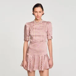 Sandro Paris Vestidos<Vestido Corto Estampado