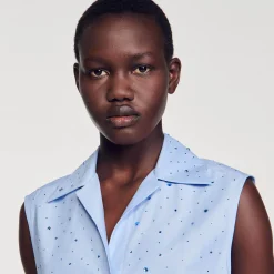 Sandro Paris Vestidos<Vestido Largo Anudado Con Strass