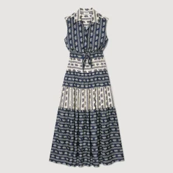 Sandro Paris Vestidos<Vestido Largo Con Estampado Paisley