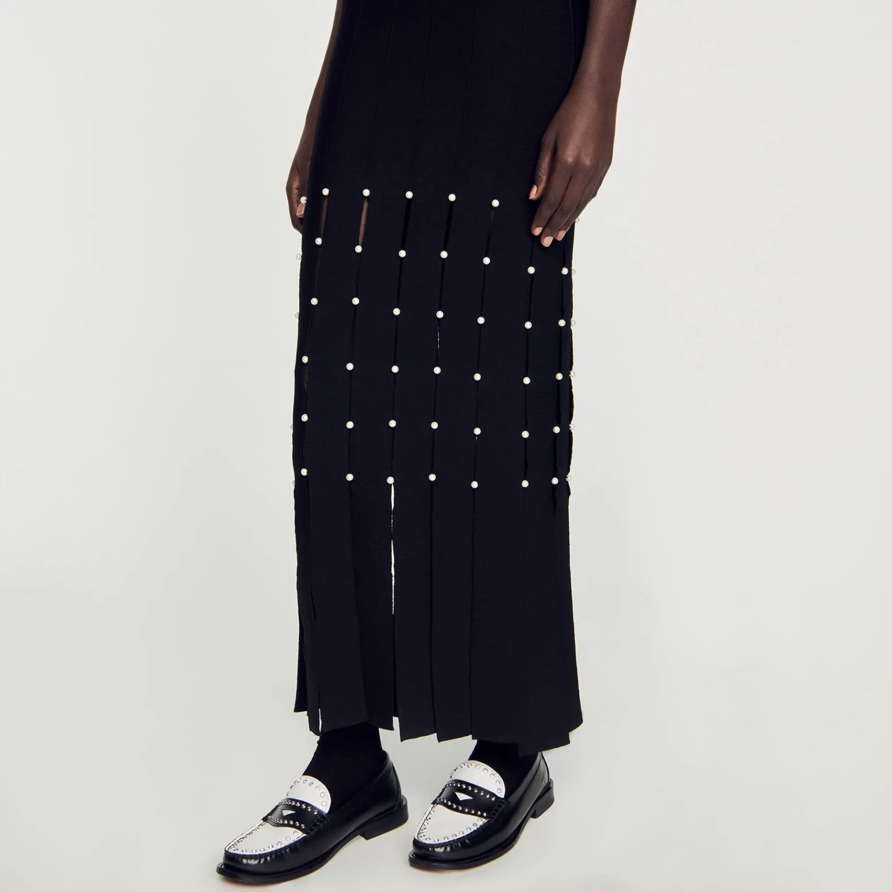 Sandro Paris Vestidos<Vestido Largo Con Flecos