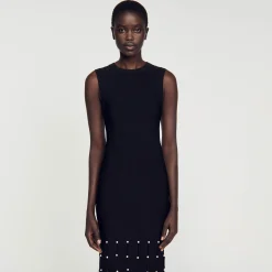 Sandro Paris Vestidos<Vestido Largo Con Flecos