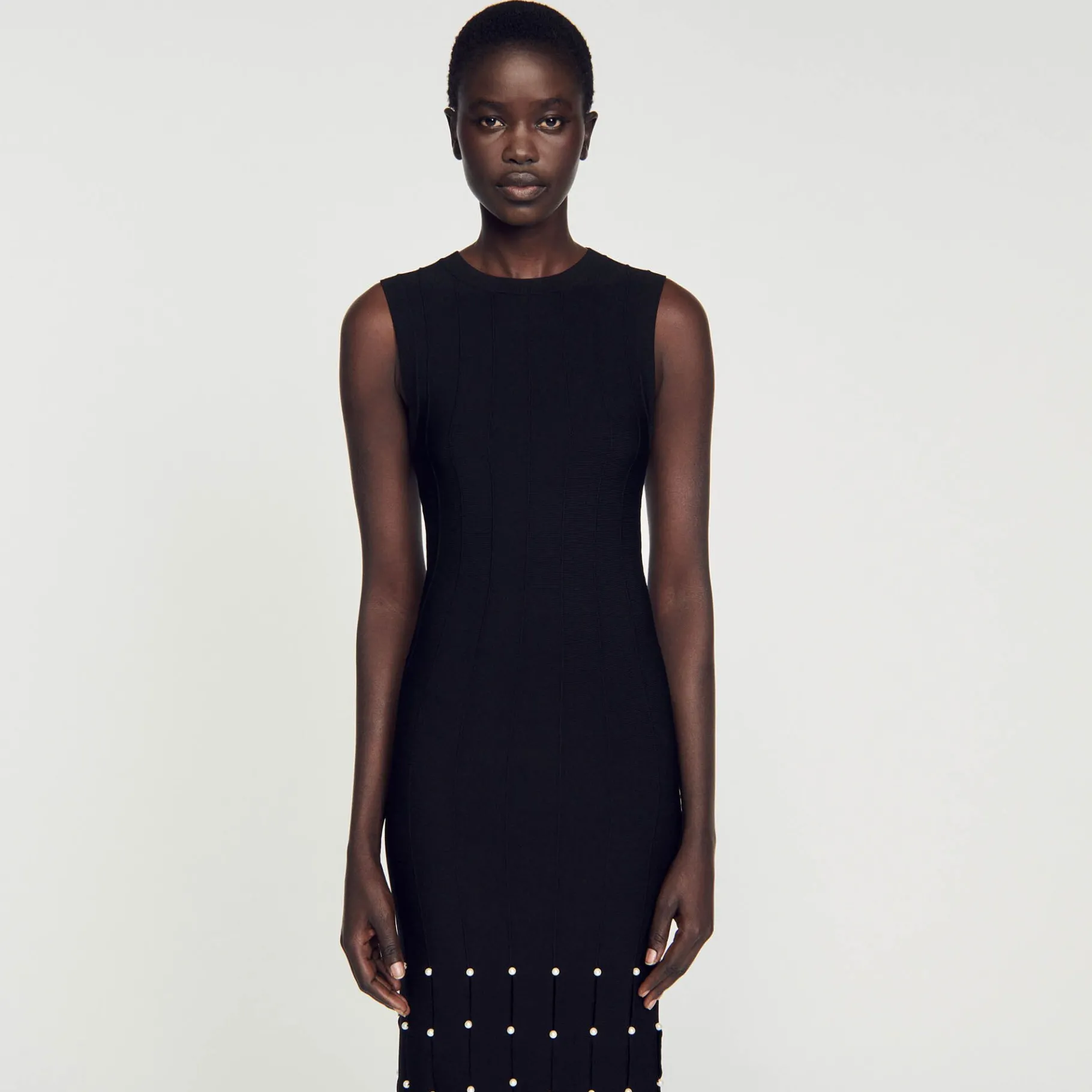 Sandro Paris Vestidos<Vestido Largo Con Flecos