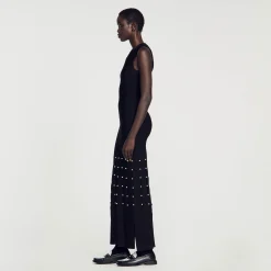 Sandro Paris Vestidos<Vestido Largo Con Flecos