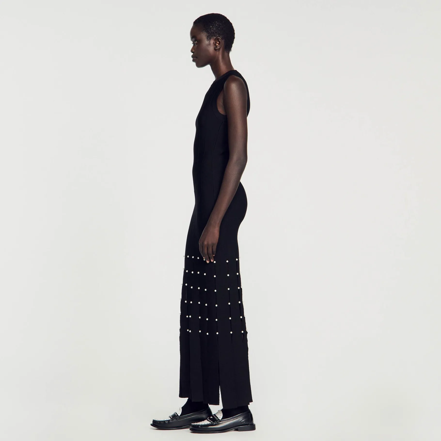 Sandro Paris Vestidos<Vestido Largo Con Flecos