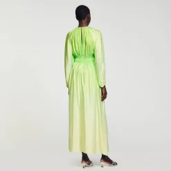 Sandro Paris Vestidos<Vestido Largo Con Strass En El Cuello