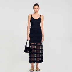 Sandro Paris Vestidos<Vestido Largo De Punto