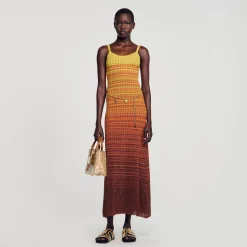 Sandro Paris Vestidos<Vestido Largo De Punto
