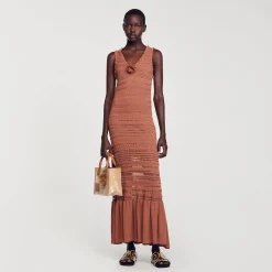 Sandro Paris Vestidos<Vestido Largo De Punto