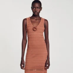 Sandro Paris Vestidos<Vestido Largo De Punto