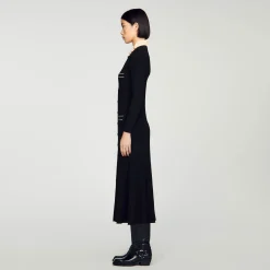 Sandro Paris Vestidos<Vestido Largo De Punto De Canale