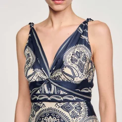 Sandro Paris Vestidos<Vestido Largo Estampado