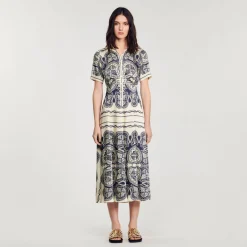 Sandro Paris Vestidos<Vestido Largo Estampado