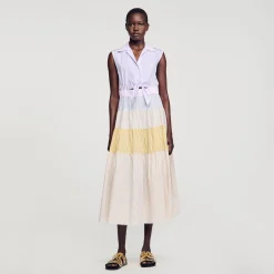 Sandro Paris Vestidos<Vestido Largo Patchwork