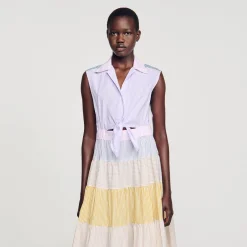 Sandro Paris Vestidos<Vestido Largo Patchwork