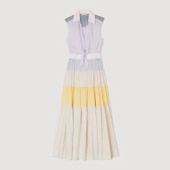 Sandro Paris Vestidos<Vestido Largo Patchwork
