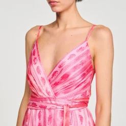 Sandro Paris Conjuntos<Vestido Midi Con Cintura Anudada