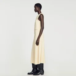 Sandro Paris Vestidos<Vestido Midi De Punto