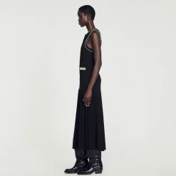 Sandro Paris Vestidos<Vestido Midi De Punto
