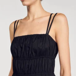 Sandro Paris Vestidos<Vestido Midi Fruncido