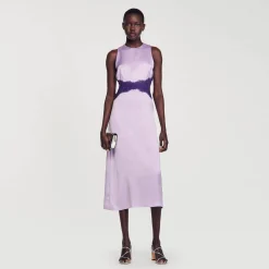 Sandro Paris Vestidos<Vestido Satinado