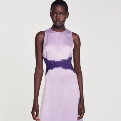 Sandro Paris Vestidos<Vestido Satinado